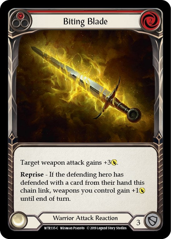 Image for Biting Blade (Red) (WTR135) (Welcome to Rathe) - Flesh and Blood TCG