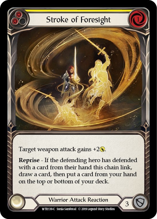 Image for Stroke of Foresight (Yellow) (WTR139) (Welcome to Rathe) - Flesh and Blood TCG