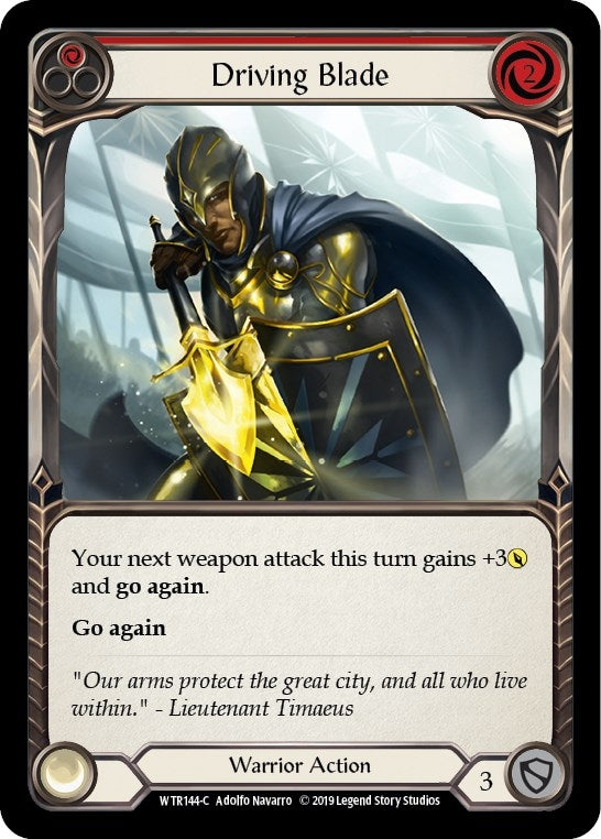 Image for Driving Blade (Red) (WTR144) (Welcome to Rathe) - Flesh and Blood TCG