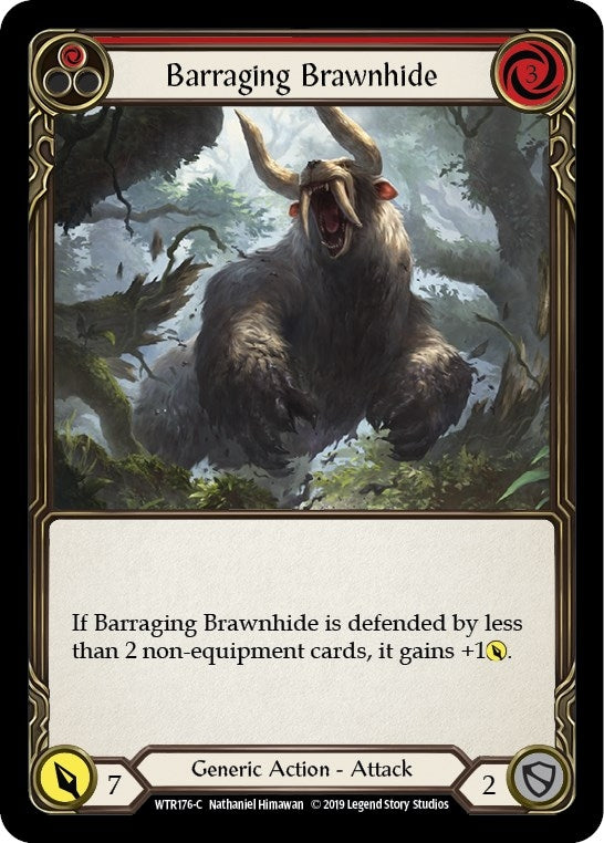 Image for Barraging Brawnhide (Red) (WTR176) (Welcome to Rathe) - Flesh and Blood TCG