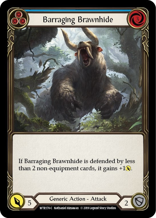 Image for Barraging Brawnhide (Blue) (WTR178) (Welcome to Rathe) - Flesh and Blood TCG