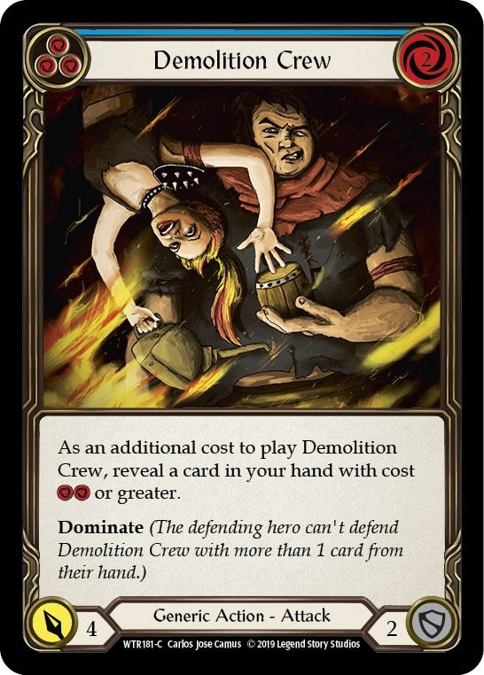 Image for Demolition Crew (Blue) (WTR181) (Welcome to Rathe) - Flesh and Blood TCG