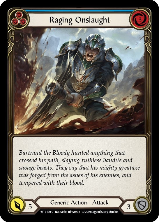 Image for Raging Onslaught (Blue) (WTR190) (Welcome to Rathe) - Flesh and Blood TCG