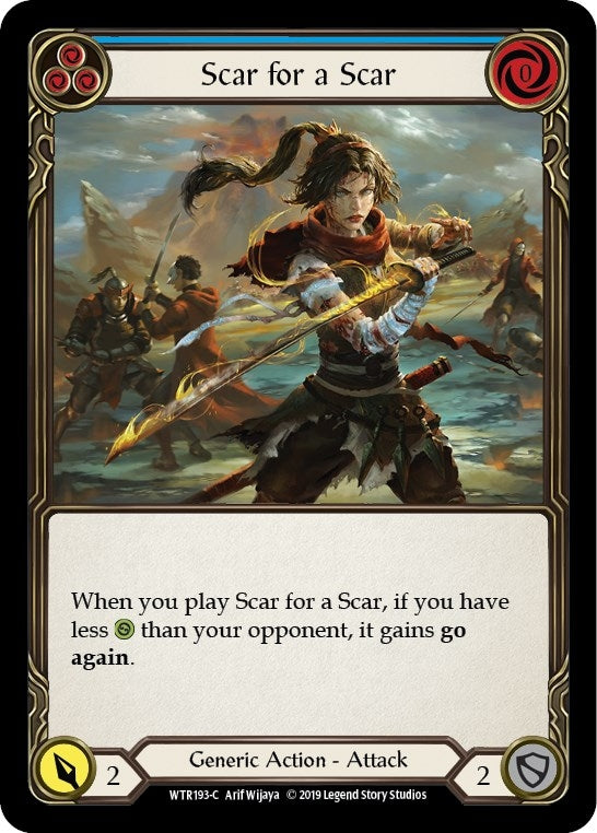Image for Scar for a Scar (Blue) (WTR193) (Welcome to Rathe) - Flesh and Blood TCG