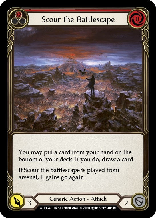Image for Scour the Battlescape (Red) (WTR194) (Welcome to Rathe) - Flesh and Blood TCG