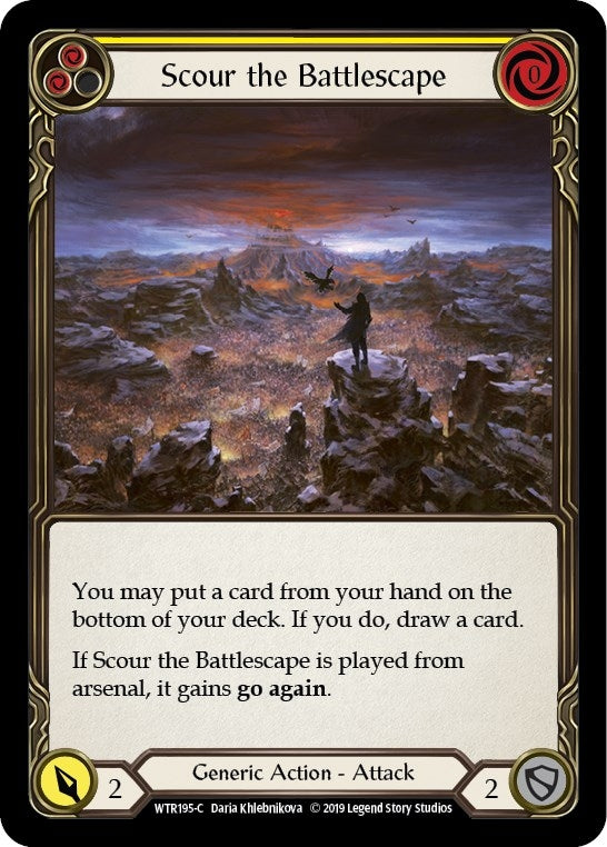 Image for Scour the Battlescape (Yellow) (WTR195) (Welcome to Rathe) - Flesh and Blood TCG