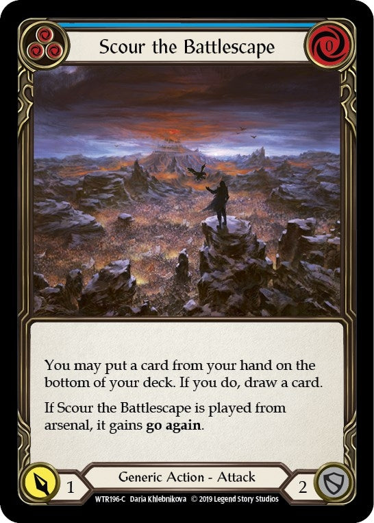 Image for Scour the Battlescape (Blue) (WTR196) (Welcome to Rathe) - Flesh and Blood TCG