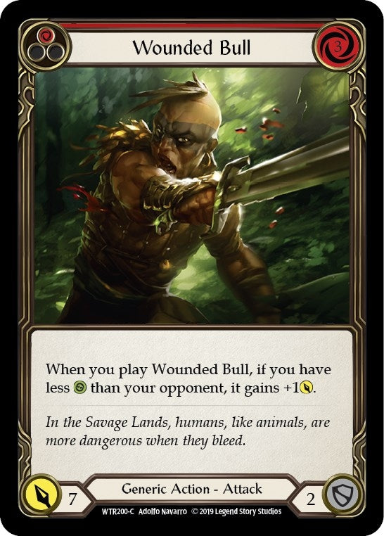 Image for Wounded Bull (Red) (WTR200) (Welcome to Rathe) - Flesh and Blood TCG