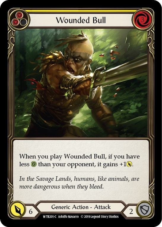 Image for Wounded Bull (Yellow) (WTR201) (Welcome to Rathe) - Flesh and Blood TCG