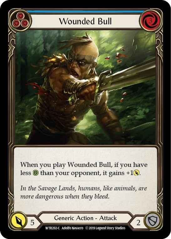 Image for Wounded Bull (Blue) (WTR202) (Welcome to Rathe) - Flesh and Blood TCG