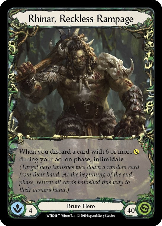 Image for Rhinar, Reckless Rampage // Romping Club (WTR001 // WTR003) (Welcome to Rathe) - Flesh and Blood TCG