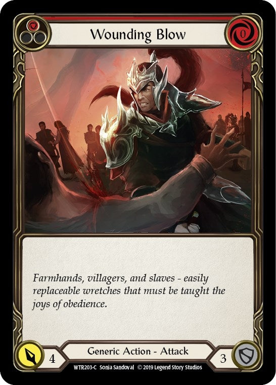 Image for Wounding Blow (Red) (WTR203) (Welcome to Rathe) - Flesh and Blood TCG