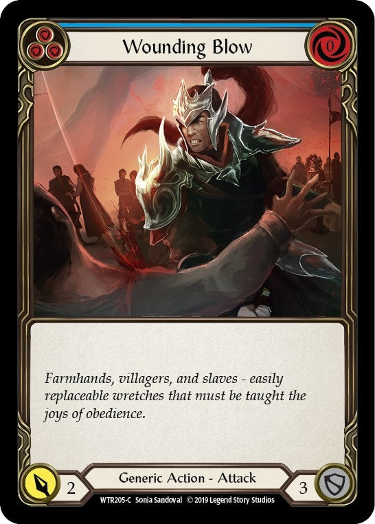 Image for Wounding Blow (Blue) (WTR205) (Welcome to Rathe) - Flesh and Blood TCG