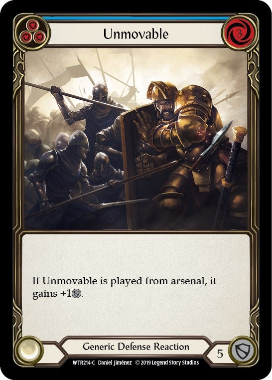 Image for Unmovable (Blue) (WTR214) (Welcome to Rathe) - Flesh and Blood TCG