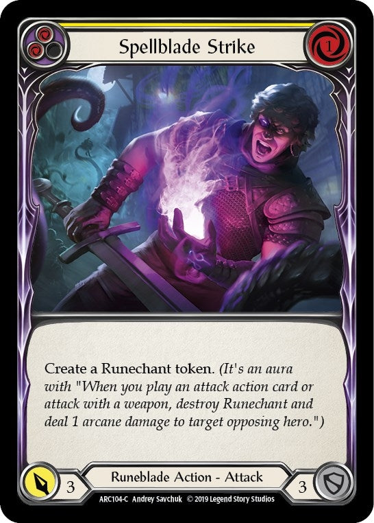 Image for Spellblade Strike (Yellow) (ARC104) (Arcane Rising) - Flesh and Blood TCG