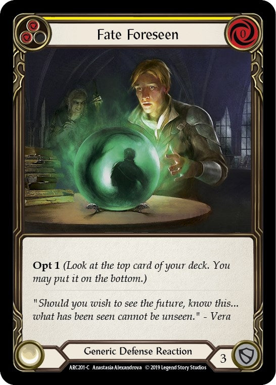 Image for Fate Foreseen (Yellow) (ARC201) (Arcane Rising) - Flesh and Blood TCG