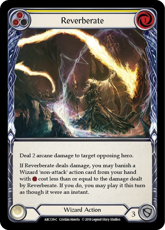 Image for Reverberate (Yellow) (ARC139) (Arcane Rising) - Flesh and Blood TCG