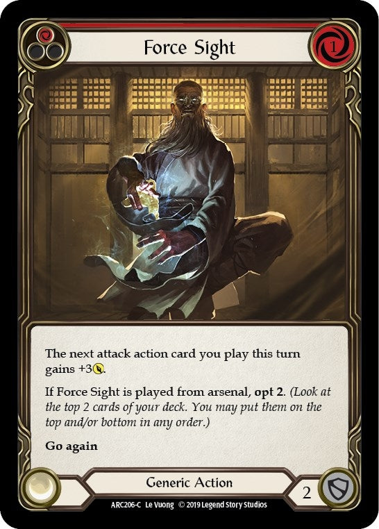 Image for Force Sight (Red) (ARC206) (Arcane Rising) - Flesh and Blood TCG