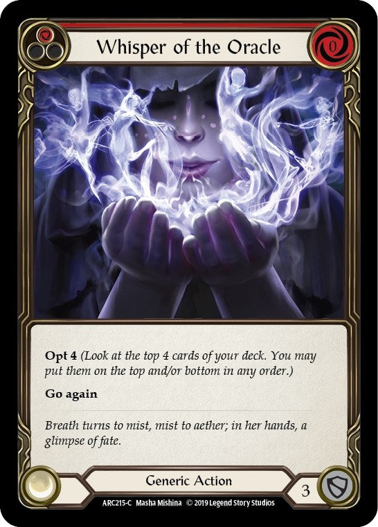 Image for Whisper of the Oracle (Red) (ARC215) (Arcane Rising) - Flesh and Blood TCG