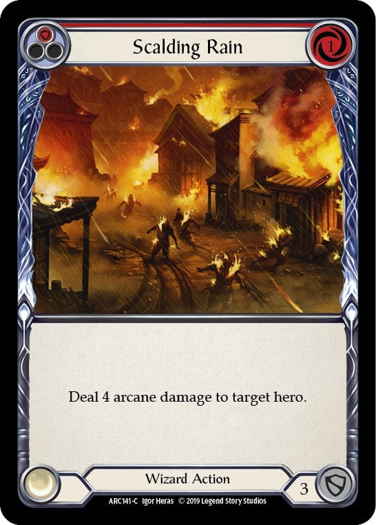 Image for Scalding Rain (Red) (ARC141) (Arcane Rising) - Flesh and Blood TCG