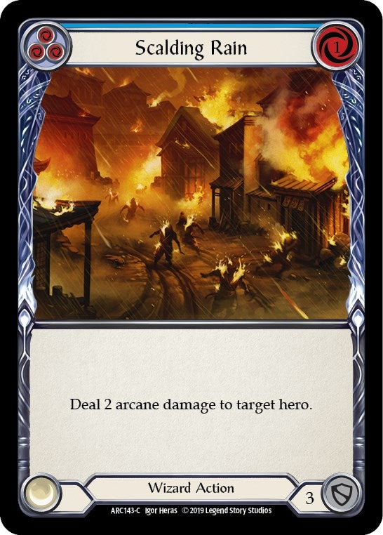 Image for Scalding Rain (Blue) (ARC143) (Arcane Rising) - Flesh and Blood TCG