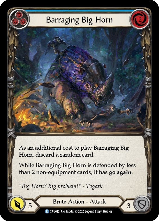 Barraging Big Horn (Blue) (CRU012) (Crucible of War)