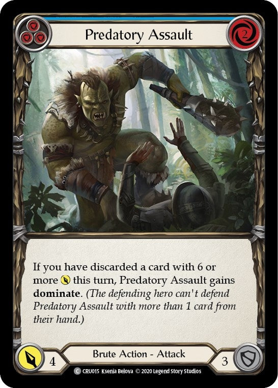 Predatory Assault (Blue) (CRU015) (Crucible of War)