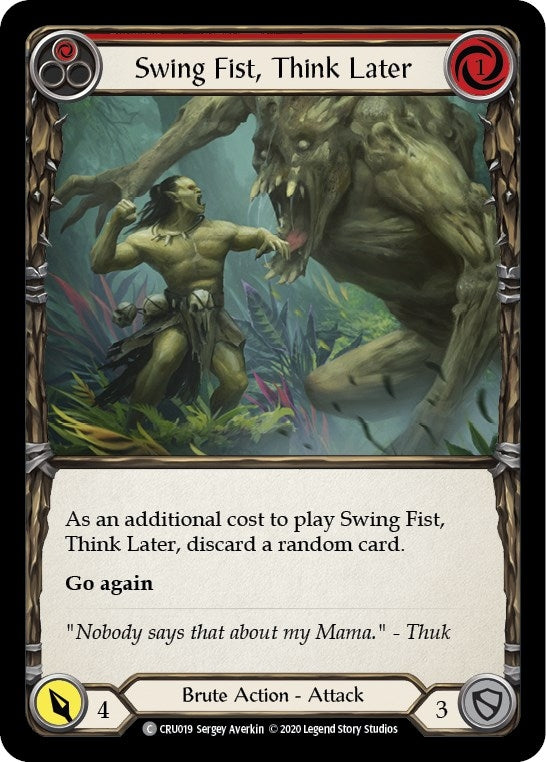 Swing Fist, Think Later (Red) (CRU019) (Crucible of War)