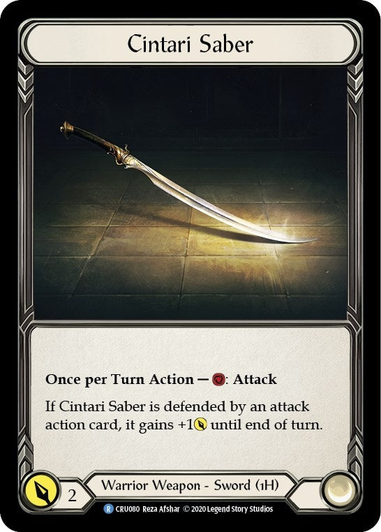 Cintari Saber (Reverse) (CRU080) (Crucible of War)