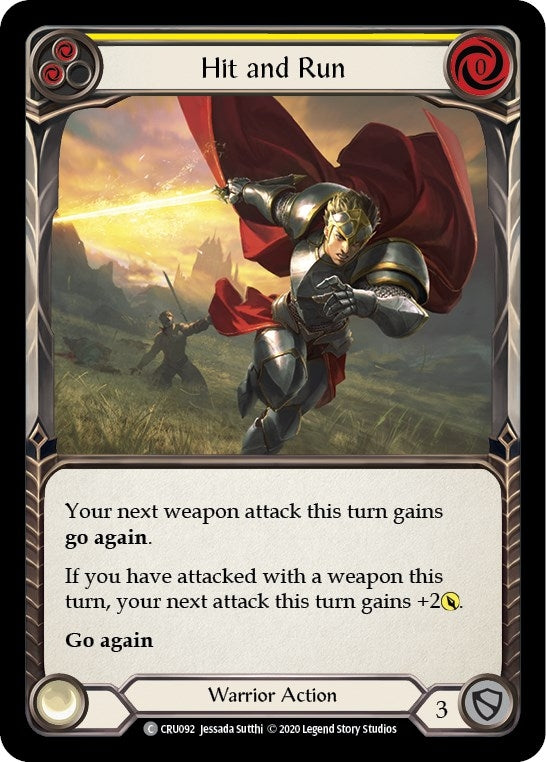 Hit and Run (Yellow) (CRU092) (Crucible of War)