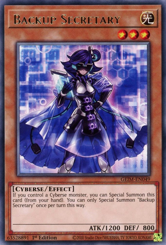 Image for Backup Secretary (GEIM-EN049) (Genesis Impact) - YuGiOh