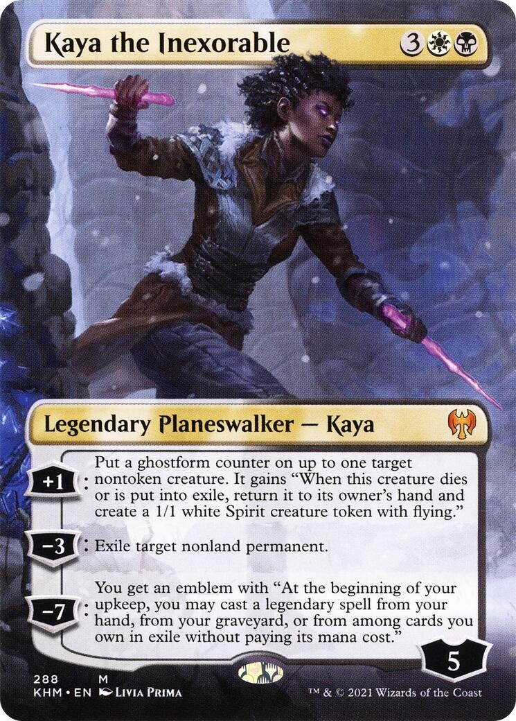 Kaya the Inexorable (Borderless) (288) (Kaldheim)
