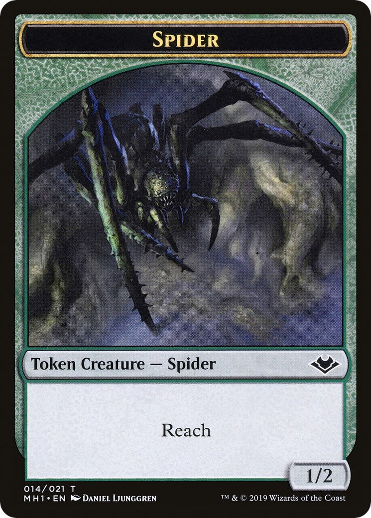 Image for Spider // Spirit Double-Sided Token (14 // 16) (Modern Horizons) - Magic: The Gathering