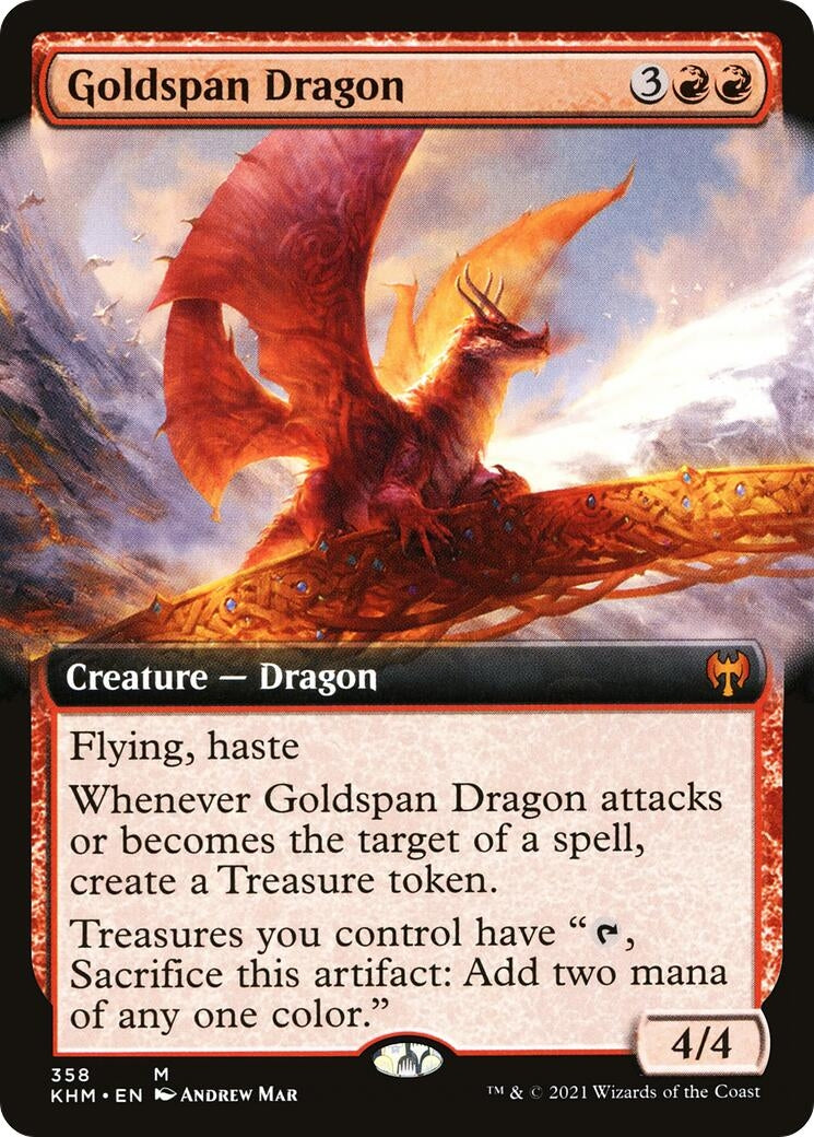 Goldspan Dragon (Extended Art) (358) (Kaldheim)