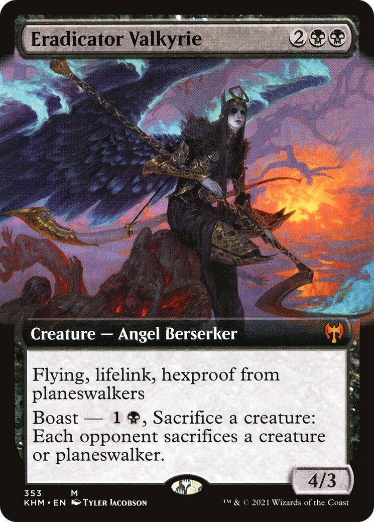 Image for Eradicator Valkyrie (Extended Art) (353) (Kaldheim) - Magic: The Gathering