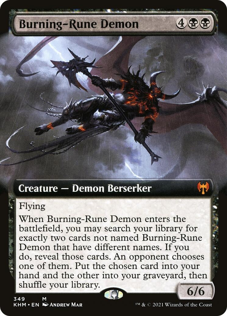 Burning-Rune Demon (Extended Art) (349) (Kaldheim)