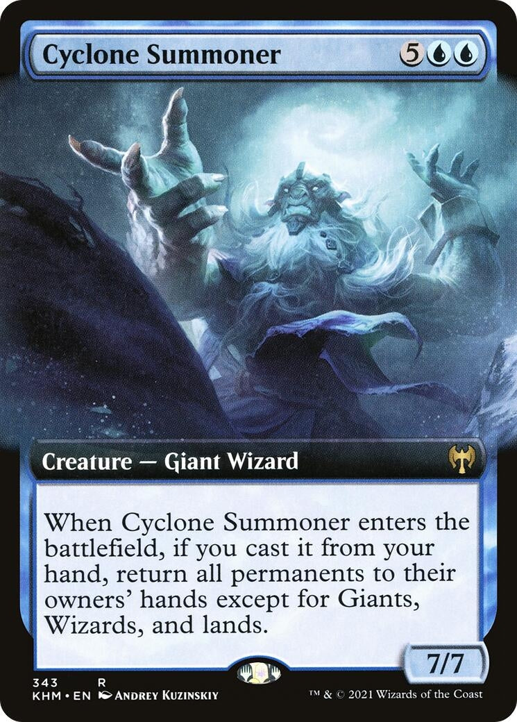 Image for Cyclone Summoner (Extended Art) (343) (Kaldheim) - Magic: The Gathering