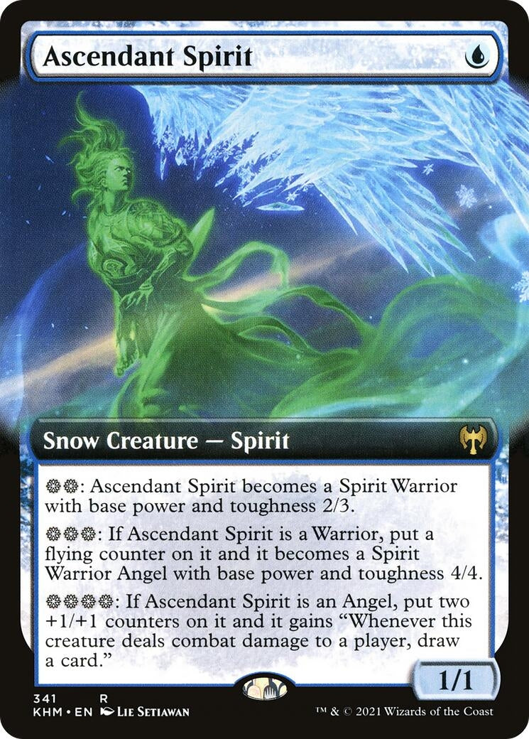 Image for Ascendant Spirit (Extended Art) (341) (Kaldheim) - Magic: The Gathering