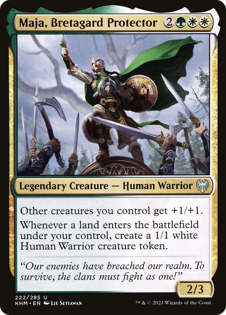 Image for Maja, Bretagard Protector (222) (Kaldheim) - Magic: The Gathering