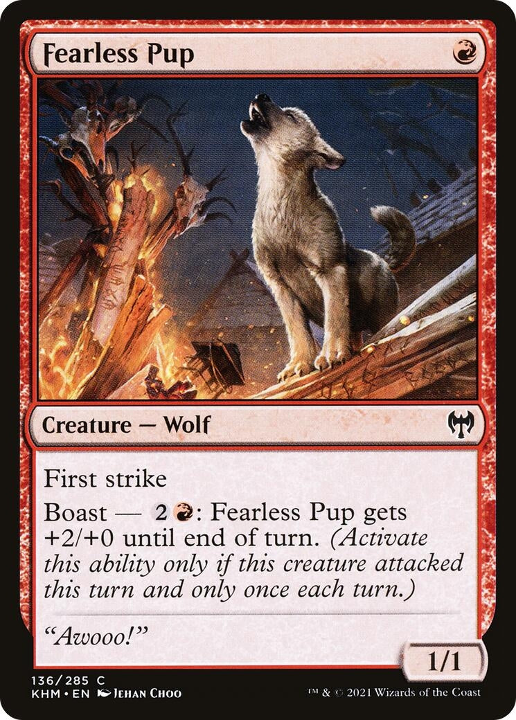 Image for Fearless Pup (136) (Kaldheim) - Magic: The Gathering
