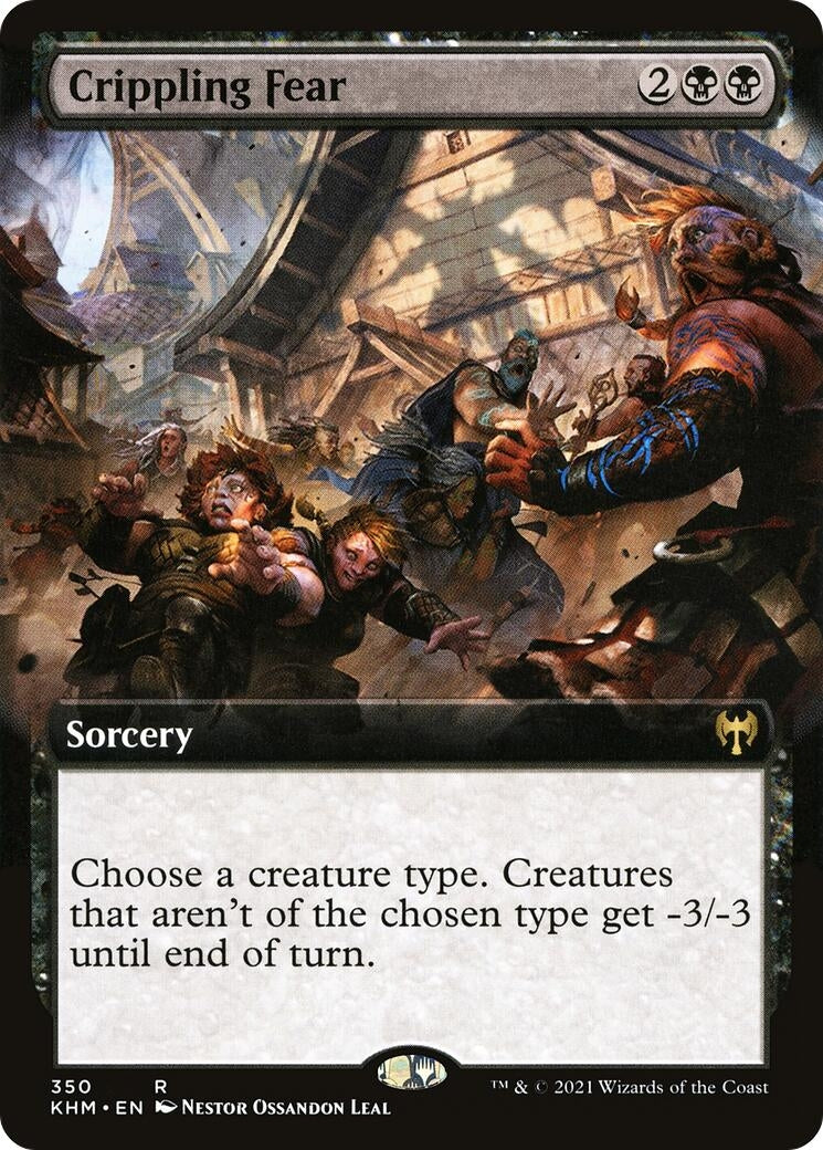 Image for Crippling Fear (Extended Art) (350) (Kaldheim) - Magic: The Gathering
