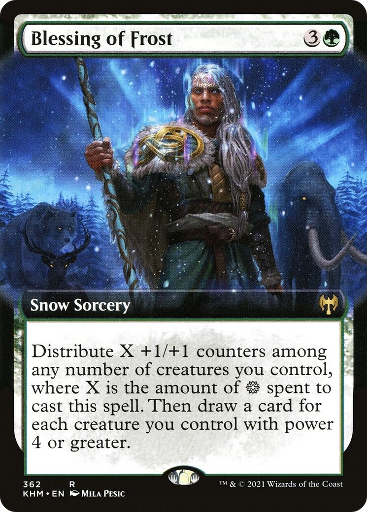 Image for Blessing of Frost (Extended Art) (362) (Kaldheim) - Magic: The Gathering