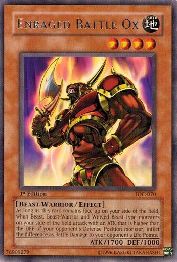 Image for Enraged Battle Ox (IOC-070) (Invasion of Chaos) - YuGiOh