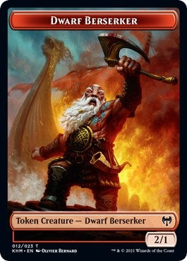 Dwarf Berserker // Emblem - Tyvar Kell Double-Sided Token (12 // 22) (Kaldheim)