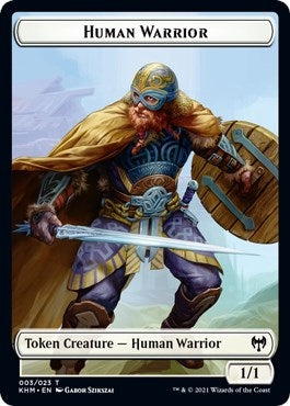 Human Warrior // Bird Double-Sided Token (3 // 5) (Kaldheim)