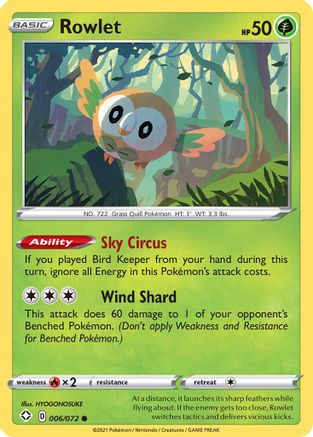 Rowlet 006/072  Shining Fates - Common