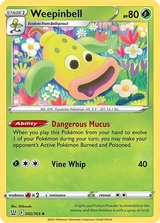 Weepinbell 002/163  SWSH05 Battle Styles - Uncommon