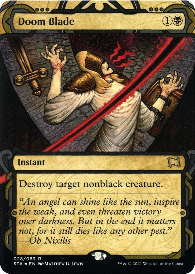 Image for Doom Blade (Foil Etched) (28) (Strixhaven: Mystical Archives) - Magic: The Gathering