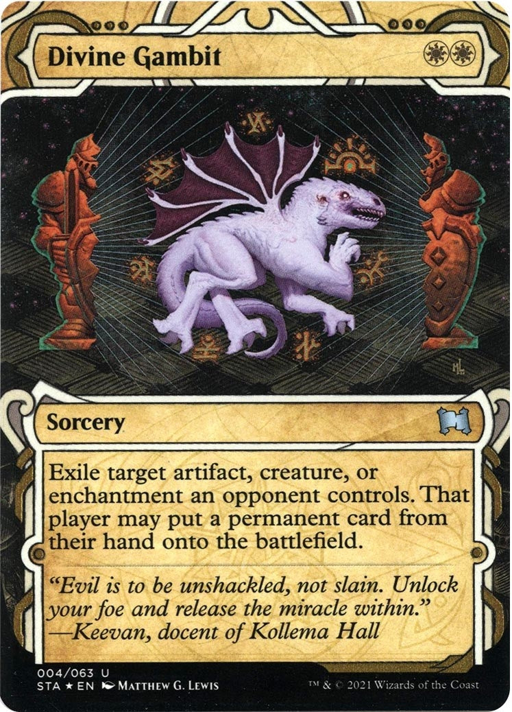 Image for Divine Gambit (Foil Etched) (4) (Strixhaven: Mystical Archives) - Magic: The Gathering