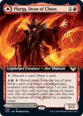 Plargg, Dean of Chaos (Extended Art) (328) (Strixhaven: School of Mages)
